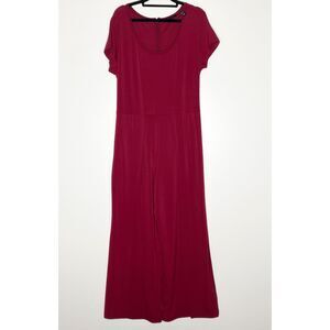 H by Halston Jet Set Jersey Tie Waist Wide Leg Jumpsuit Women's Size Medium P